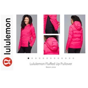 Lululemon Fluffed Up Puffy Pullout Jacket. Boom Juice/Fuchsia. 12